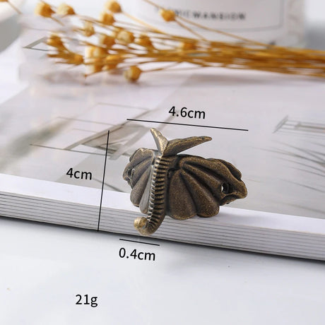 4Pcs Antique Wood Box Feet Leg Corner Protector Jewelry Gift Box Decorative Feet Metal Corner Bracket For Furniture Hardware