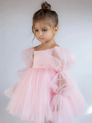 Fashions on The Field Girl Tutu Dress Puff Sleeve Infant Toddler Wedding Party Birthday Dress