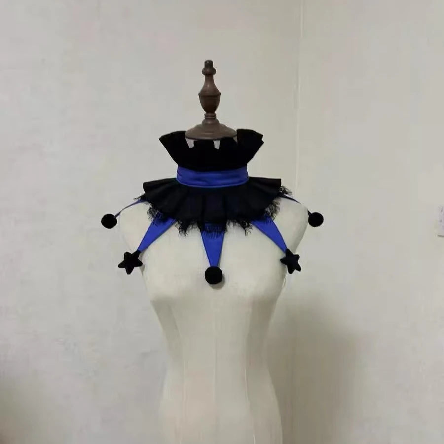 Clowns Collars Handmade Halloween Fairy Tale Court Jester Clown Cosplay Stage Ruff