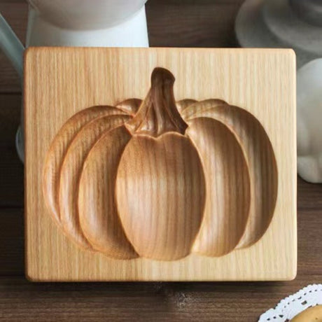Easter Christmas Wooden Cookie Mould Gingerbread Embossing Stamp Baking Tools