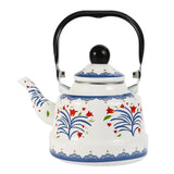 Enamel Tea Kettle 1.1L, 17L or 2.5L Stove Top Tea Pot No Whistling