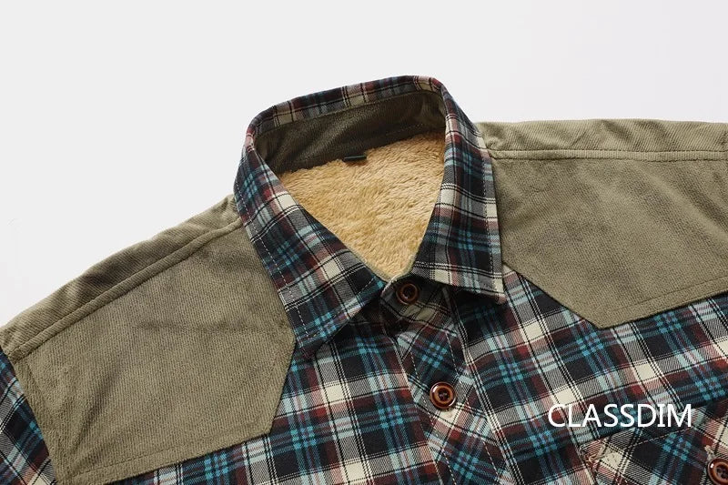 Woodsman Plaid Fleece Shirts Lightweight Jackets