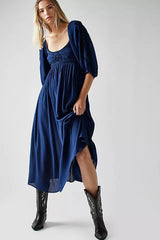 Nerissa's Boho Embroidered Dress