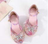 Party Shoes for Girls Glittery Butterfly Mary Jane Sandals Purple Gold Pink Blue