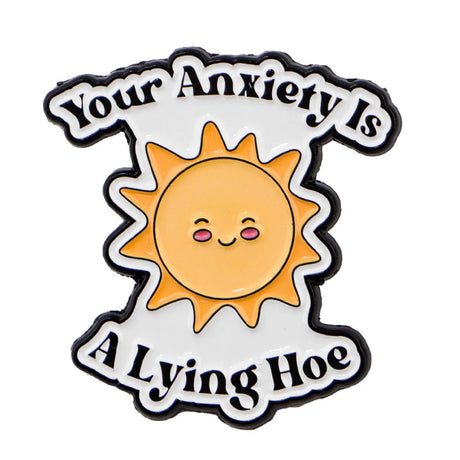 Sun Enamel Pin Anxiety Lapel Pins Badges