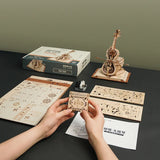 Magic Cello Music Box DIY Wooden Model Kit