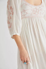 Nerissa's Boho Embroidered Dress