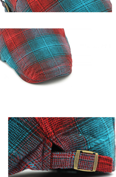 Bright Plaid Ivy Beret Caps