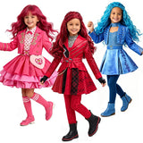 Descendants Cosplay Red Pink Chloe Kids Clothes Halloween Book Week Costumes