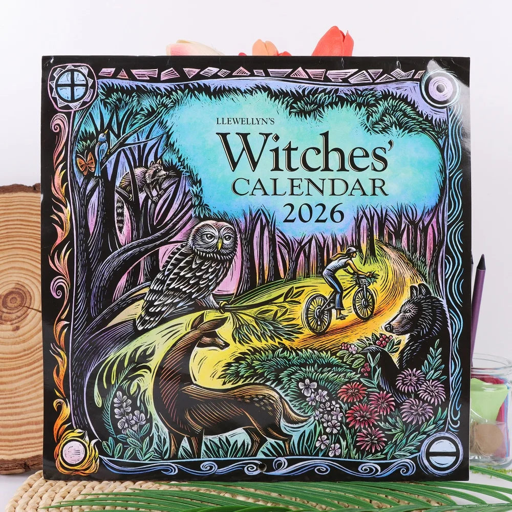 Witch's 2026 Calendar - Gothic Witchy Planner with Moon Phases, Wiccan Holidays, Magical Rituals