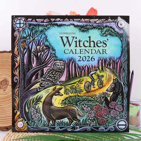 Witch's 2026 Calendar - Gothic Witchy Planner with Moon Phases, Wiccan Holidays, Magical Rituals