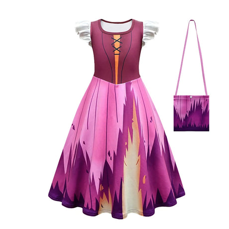Hocus Pocus 2 Costume Girls Sanderson Sisters Children Sarah Witch Dress