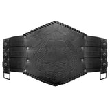 Nordic Viking Thor's Hammer Embossed Wide Belt