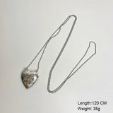 Heart Shape Mini Bag Pendant Necklace Long Crossbody Sweater Chain