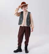 Medieval Peasant Children Cosplay Halloween Stage Performance Costumes