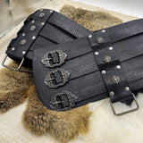 Nordic Viking Thor's Hammer Embossed Wide Belt