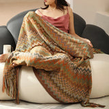 Boho Zig Zag Mexico Baja Blankets