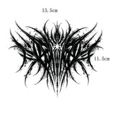 Dark Gothic Thorns Neck Temporary Tattoo