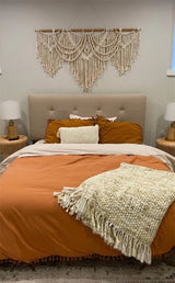 Large Macrame Wall Hanging Tapestry Bohemian Style Handwoven Tapestry For Home Decor Living Room Bedroom Background Decoration