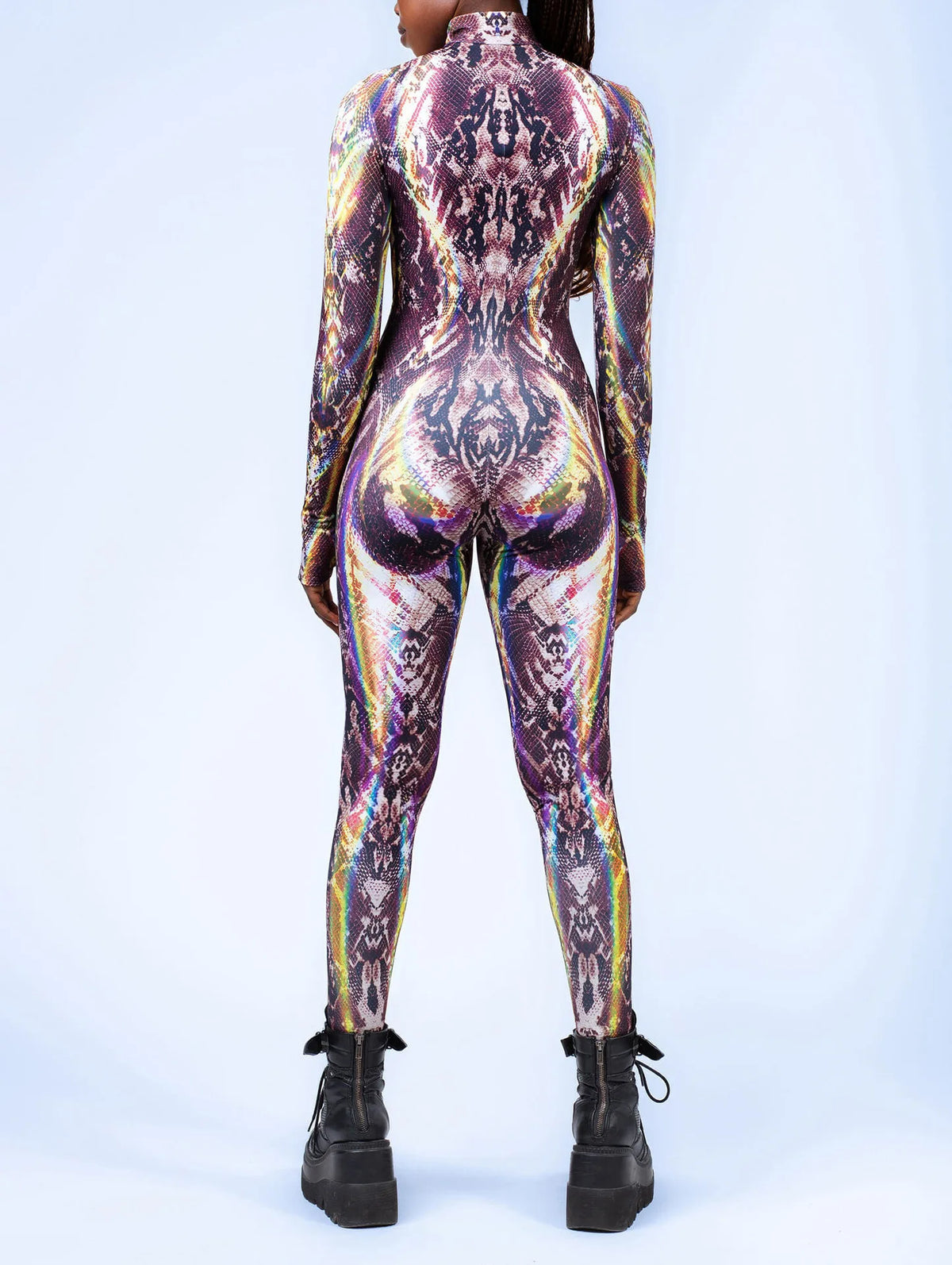 Multicolour Goddess Jumpsuit Cosplay Rave Festival Party Outfit