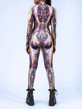 Multicolour Goddess Jumpsuit Cosplay Rave Festival Party Outfit