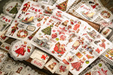 3 Sheet Large Christmas RUB ON Transfer Stickers Junk Journal DIY Scrapbooking Craft Stickers