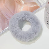 Dopamine Colour Fluffy Scrunchie Hair Bands Ponytail Holder Hair Accessories