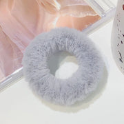 Dopamine Colour Fluffy Scrunchie Hair Bands Ponytail Holder Hair Accessories