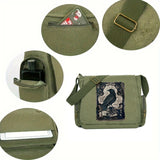 Raven Print Canvas Shoulder Bag Crossbody Messenger Bag
