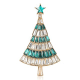 Rhinestone Christmas Tree Brooches