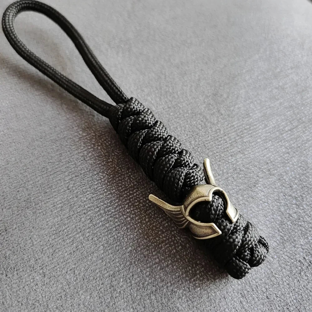 Warriror Helmets Paracord Beads Lanyard Dreadlock Beard Bead