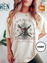 Dead Men Tell No Tales T-Shirt Pirates Of The Caribbean Cotton Tee A Pirate Life For Me