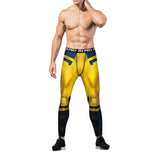 Wolverine Deadpool Men's Surf Compression Pants Tights Running Training Sport Fitness