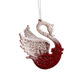 Christmas Snow Kissed Hanging Ornaments Ballet Girl Elk Swan