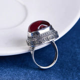 Intuitive Sage S925 Sterling Silver Ring Heart-shaped Corundum