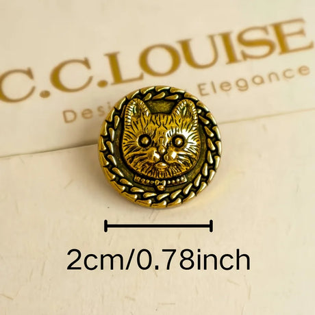8pcs Metal Cat Buttons DIY Sewing Crafts