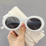 Zebra Stripe Oval Sunglasses