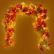 200CM Autumn Artificial Maple Leaf Garland Wreath Vine Home Decor Garden Halloween Windows Decoration