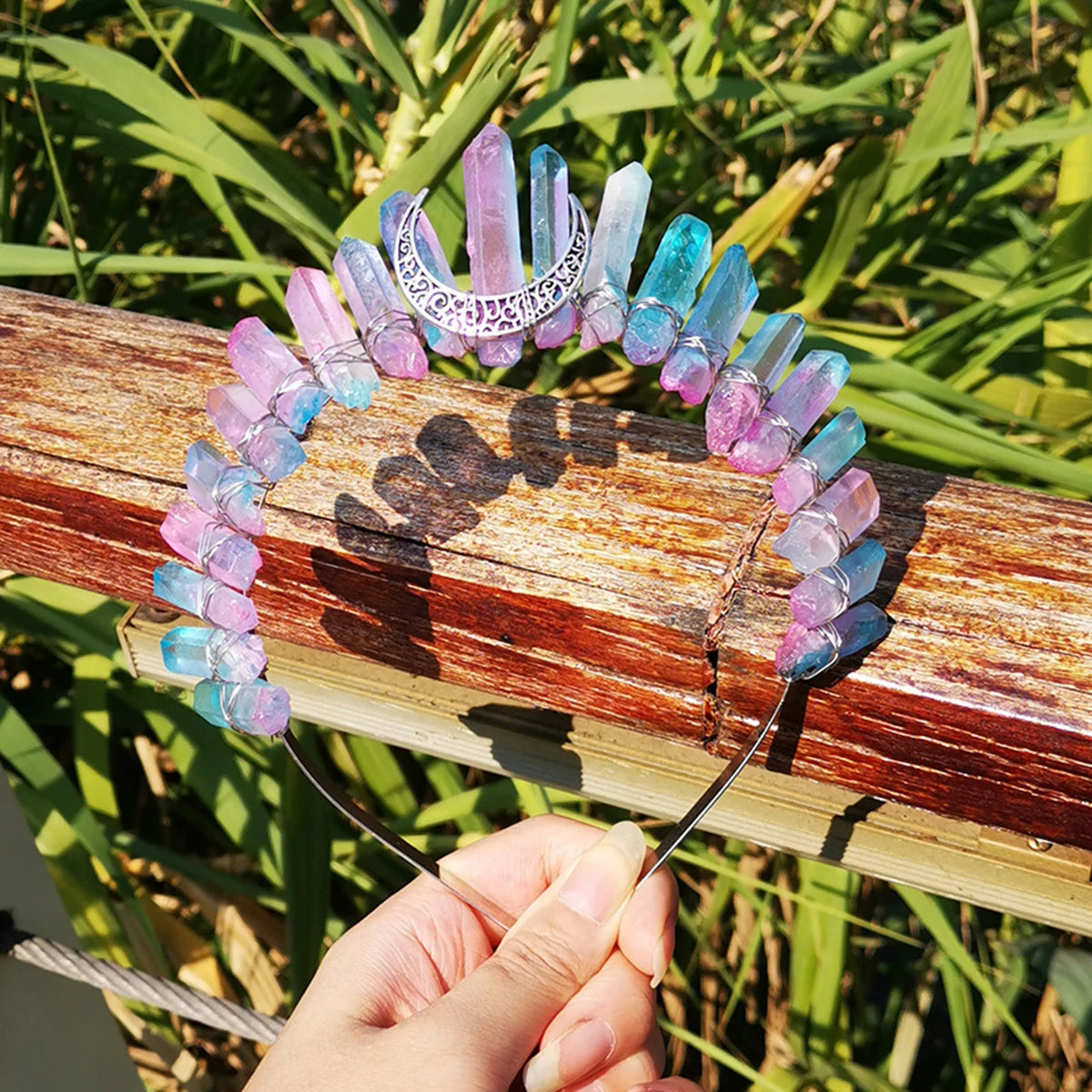 Goddess Crowns Raw Crystal Quartz Tiara Headbands