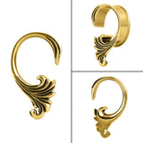 2PCS Ocean Wave Scroll Ear Tunnels Plugs Gauges Stretchers Expander Body Piercing Jewellery Ear Stretching Gauges