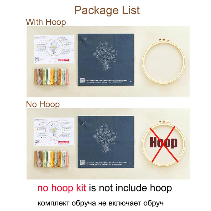 Mushroom Embroidery Kit DIY Needlecraft for Beginners