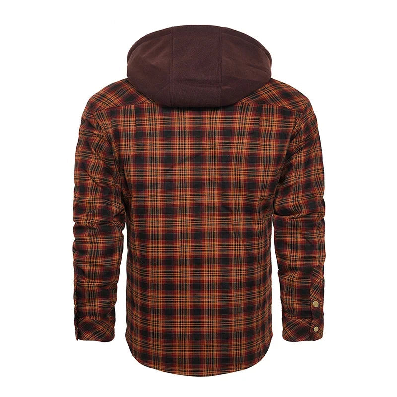 Woodsman Cotton Plaid Hooded Jacket Thick Warm Winter Plaid Shirts