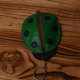 Ladybug Key Holder Coin Purse Genuine Leather