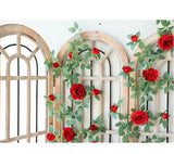 Artificial Sweetheart Roses Silk Fake Flowers Vines Party Decoration
