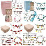 Charm Bracelet Making Kit Girls Gift Box 66 Pcs of DIY Jewellery Making Kit