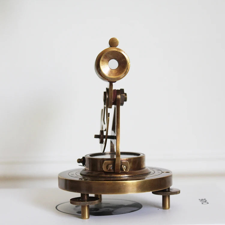 Antique Style Brass Navigational Compass Bubble Level Spyglass Desk Decor Nautical Home Decoration