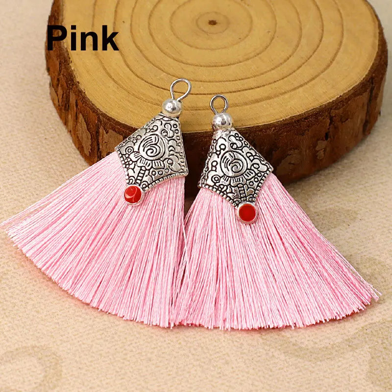 2/4/6Pcs Mini Craft Tassel Handmade Soft Silk Tassel for Earring Jewelry Making DIY Projects Keychain Bookmarks