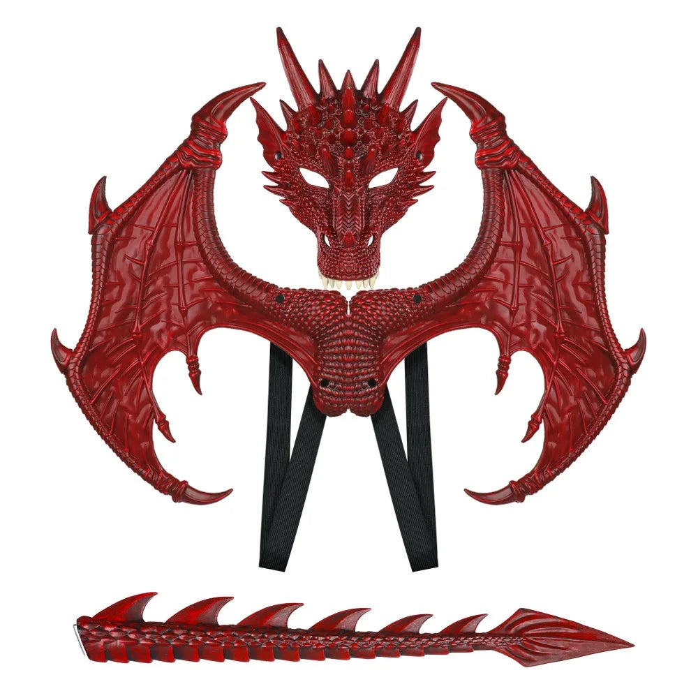 Dragon Costume Kids Cosplay Sets - Wings, Tail, Mask