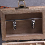 Viking Rivet Stainless Steel Huggie Hoop Earrings for Men with Wooden Box
