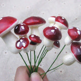 Mushroom Picks 33PCS Miniatures Artificial Foam Resin Fairy Garden Bonsai Pot Plant Decor